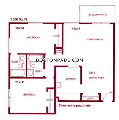 Woburn 2 Bed 1 Bath WOBURN $2,596 - $2,797