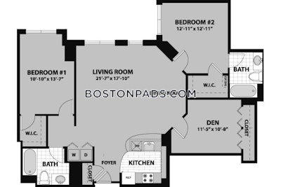 Waltham Apartment for rent 2 Bedrooms 2 Baths - $3,251